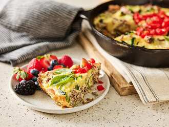 Beef and Veggie Frittata from Beef. It's What's For Dinner.